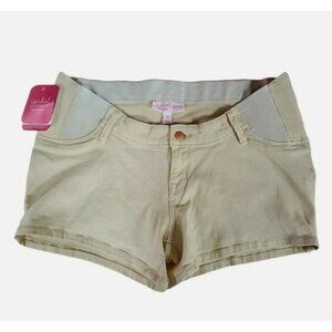NWT Isabel Maternity Side Panel Midi Maternity Shorts Ivory VARIOUS SIZES